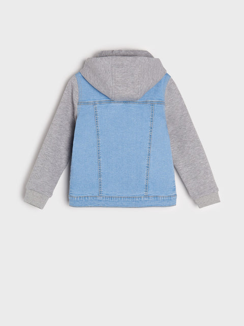 Sinsay Boy's Light Blue Denim Hooded Jacket | Sinsay In Lebanon