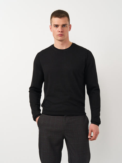 Only & Sons Men's Black Crew Neck Blouse | Only & Sons In Lebanon