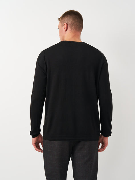 Only & Sons Men's Black Crew Neck Blouse | Only & Sons In Lebanon