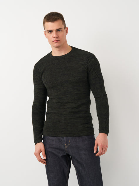 Rebel Men's Black & Green Stripped Blouse | Rebel In Lebanon
