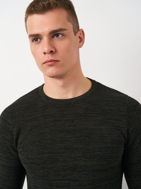 Rebel Men's Black & Green Stripped Blouse | Rebel In Lebanon