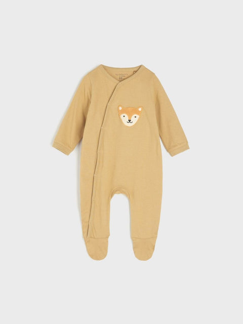 Sinsay Fox & Bunny Baby Boy's  Camel Fox Print Overall | Sinsay In Lebanon