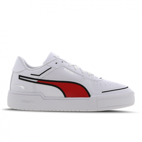 Puma Men's White & Poppy Red Pro Embroidery FS Sneakers | Puma In Lebanon