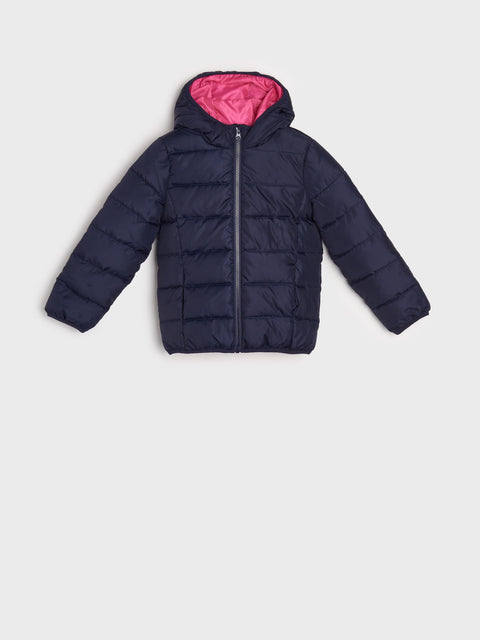 Sinsay Girl's Navy Quilted Hooded Jacket | Sinsay In Lebanon