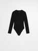Sinsay Women’s Black Ribbed Long-Sleeve Bodysuit | Sinsay in Lebanon