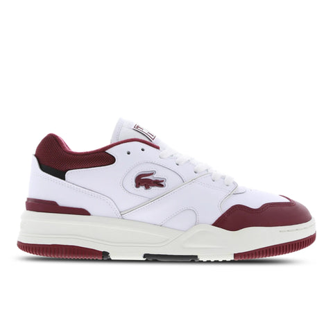 Lacoste Men's White & Burgundy Lineshot Sneakers | Lacoste In Lebanon