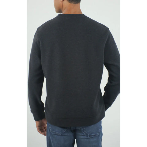 Jachs New York Men's Black Wool Blend Long Sleeve Crewneck Blouse | Jachs New York In Lebanon