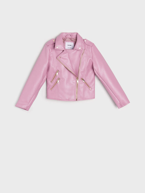 Sinsay Girl's Purple Leather Jacket | Sinsay In Lebanon