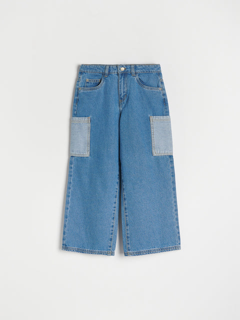 Reserved Girl's Blue Classic Denim Wide Leg Jeans | Reserved In Lebanon