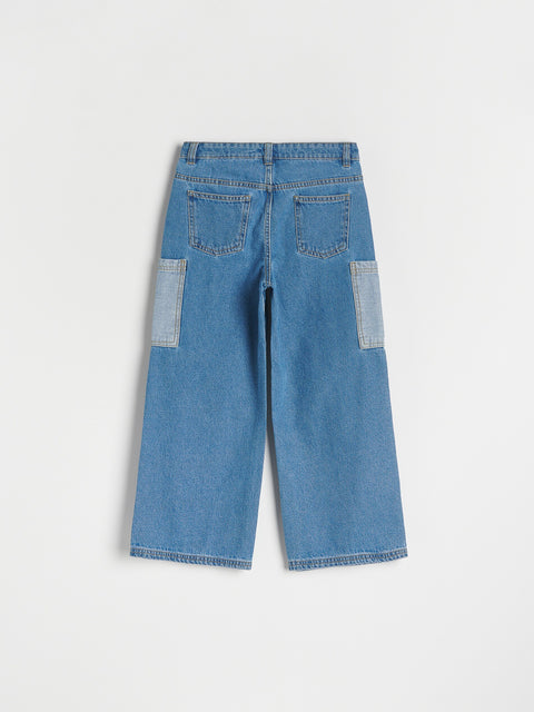 Reserved Girl's Blue Classic Denim Wide Leg Jeans | Reserved In Lebanon