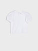 Sinsay Girl's White T-Shirt With Decorative Neckline | Sinsay In Lebanon