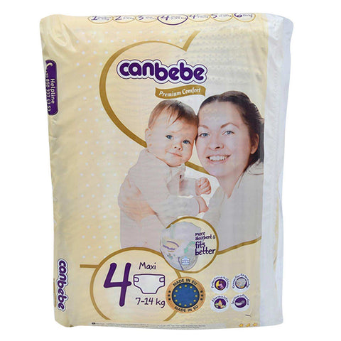 Canbebe Premium Comfort Baby Diapers Size 4 (7-14Kg) 38 Diapers