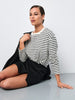 Sinsay Women's Black & White Long Sleeve Blouse | Sinsay In Lebanon