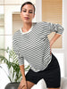 Sinsay Women's Black & White Long Sleeve Blouse | Sinsay In Lebanon