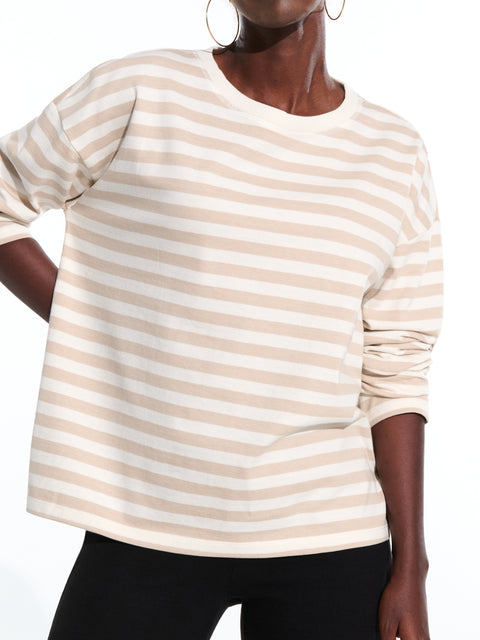 Sinsay Women's Beige/Off White Striped Long Sleeve Blouse | Sinsay In Lebanon