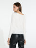 Sinsay Women’s White Ivory Cable-Knit Lettuce-Edge Blouse | Sinsay Lebanon