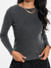 Sinsay Women's Dark Grey Long Sleeve Blouse | Sinsay In Lebanon