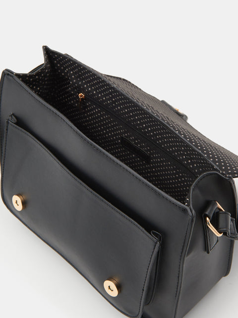 Sinsay Women's Black gold tone details Crossbody Bag  | Sinsay in Lebanon