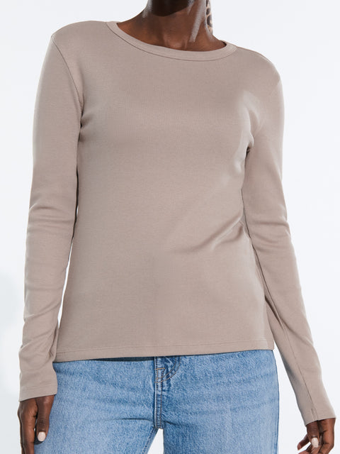 Sinsay Women's Beige Rib Knit Long Sleeve Blouse | Sinsay In Lebanon