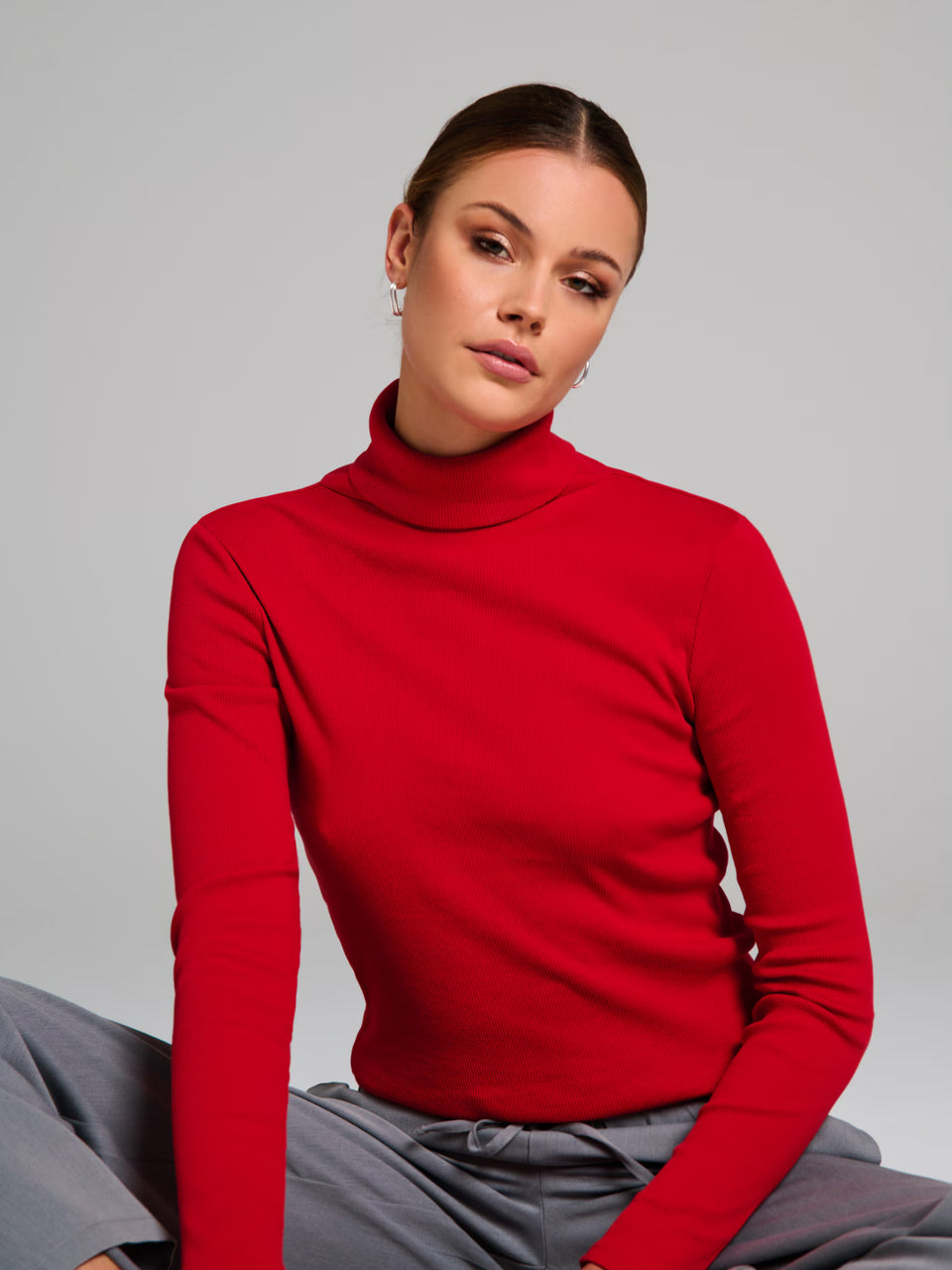 Sinsay Women's Red Turtle Neck Blouse | Sinsay In Lebanon
