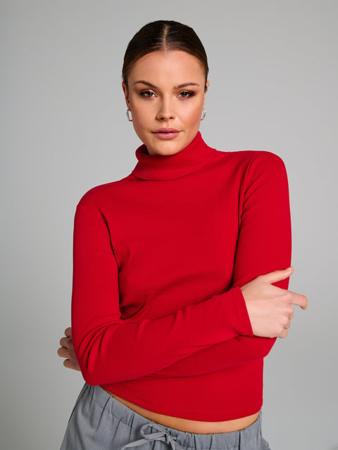 Sinsay Women's Red Turtle Neck Blouse | Sinsay In Lebanon