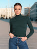 Sinsay Women’s Dark Green Ribbed Turtleneck Top | Sinsay in Lebanon