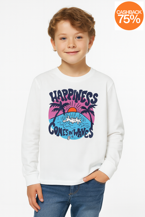 Cotton On Boy's White Sweatshirt ABFK1441