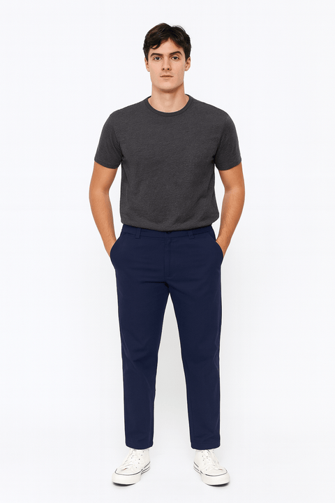 Forever 21 Men's Navy High-Rise Pant | Forever 21 In Lebanon