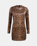 Warehouse  Women's Leopard Turtleneck  Dress 11101336 FE1027