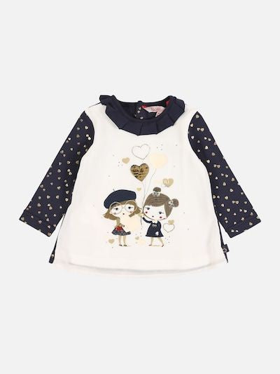 Boboli Girl's Multicolor Long-Sleeve Dress| Boboli in Lebanon