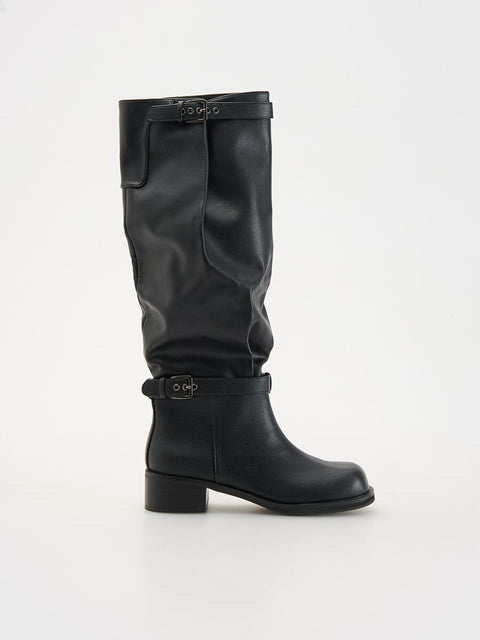 Reserved Women's Black Knee Boots | Reserved In Lebanon