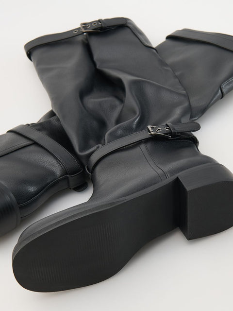Reserved Women's Black Knee Boots | Reserved In Lebanon