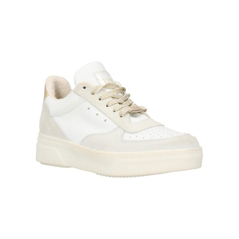 Steve Madden Women's White & Gold Darma Sneakers | Steve Madden In Lebanon