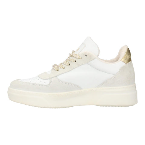Steve Madden Women's White & Gold Darma Sneakers | Steve Madden In Lebanon
