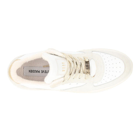 Steve Madden Women's White & Gold Darma Sneakers | Steve Madden In Lebanon