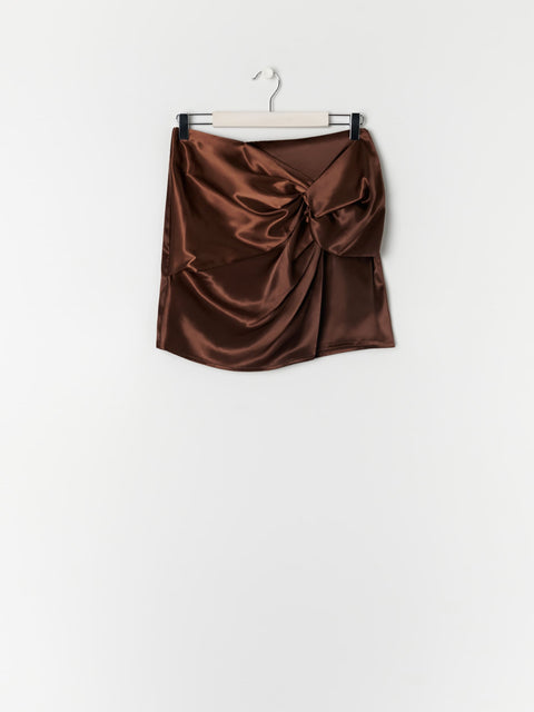 Sinsay Women's Brown Mini Skirt With Tie Detail | Sinsay In Lebanon