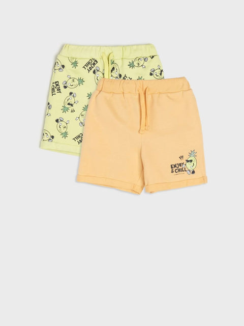 Sinsay Boy's Orange & Yellow Pineapple Printed Pack Of 2 Shorts | Sinsay In Lebanon