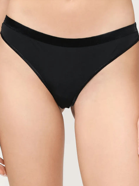 Dorina Women's Set of 3 Pieces Black Thong Panties | Dorina In Lebanon