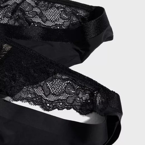 Dorina Women's Set of 3 Pieces Black Thong Panties | Dorina In Lebanon