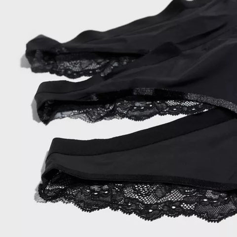 Dorina Women's Set of 3 Pieces Black Thong Panties | Dorina In Lebanon