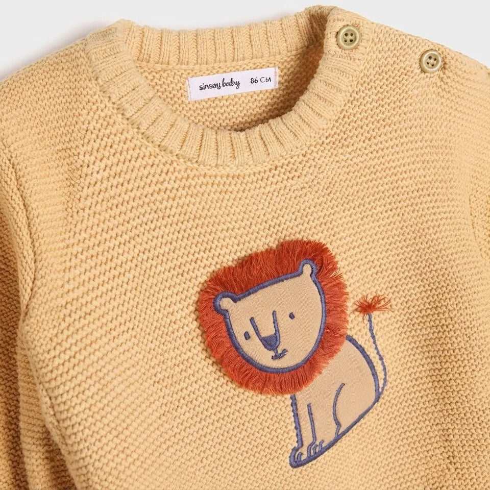Sinsay Baby Boy's Yellow Knit Ribbed Sweater