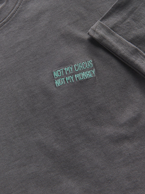 Reserved Boy's Dark Grey Oversized T-Shirt With Print | Reserved In Lebanon