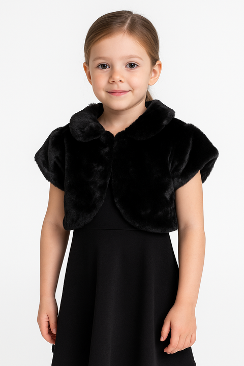 Boboli Girl's Black Fur Bolero | Boboli in Lebanon