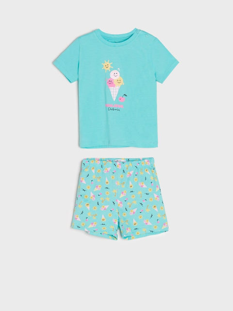 Sinsay Baby Girl's Mint Green Pajama Set ANFK627