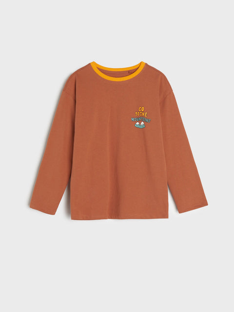 Sinsay Boy's Brown Long Sleeve Blouse | Sinsay In Lebanon
