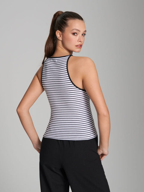 Sinsay Women's White & Black Striped Tank Top | Sinsay In Lebanon