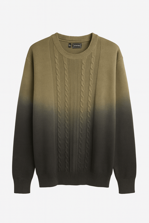 Rainbow Men's Olive Green Ombre Sweater | Rainbow In Lebanon