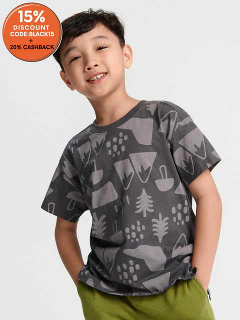 Sinsay Baby Boy's Grey Short-sleeve T-shirt With A Print | Sinsay In Lebanon