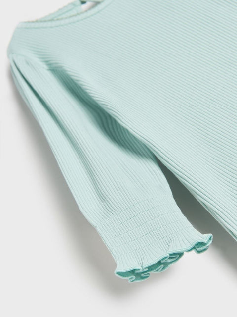 Sinsay Baby Girl's Mint Green Ribbed Bodysuit |Sinsay In Lebanon