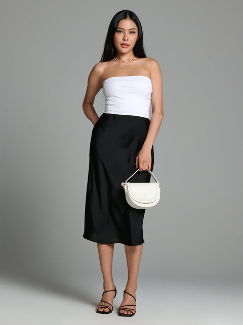 Sinsay Women's White Sleeveless Bandeau Crop Top | Sinsay In Lebanon